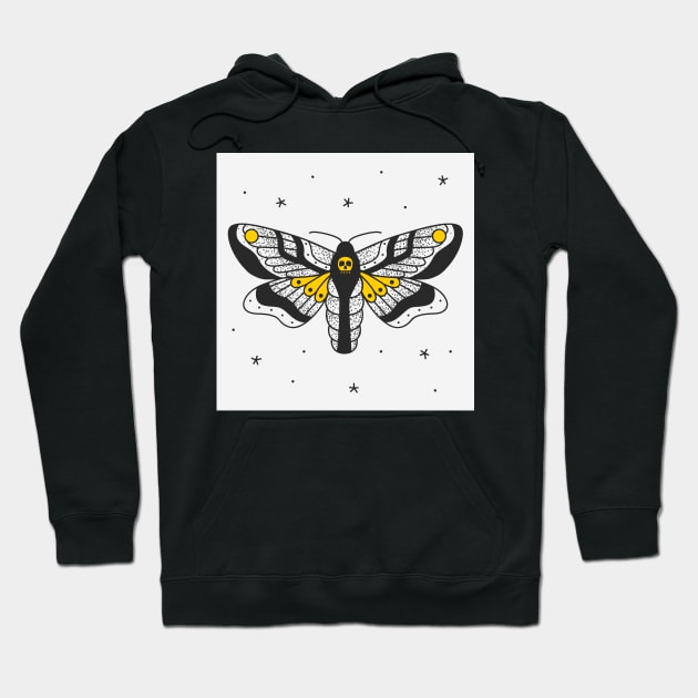 Old school tattoo moth Hoodie by crisbubastis